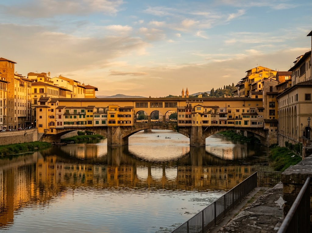 Deutsche Familien entdecken den Ponte Vecchio bei MH Florence